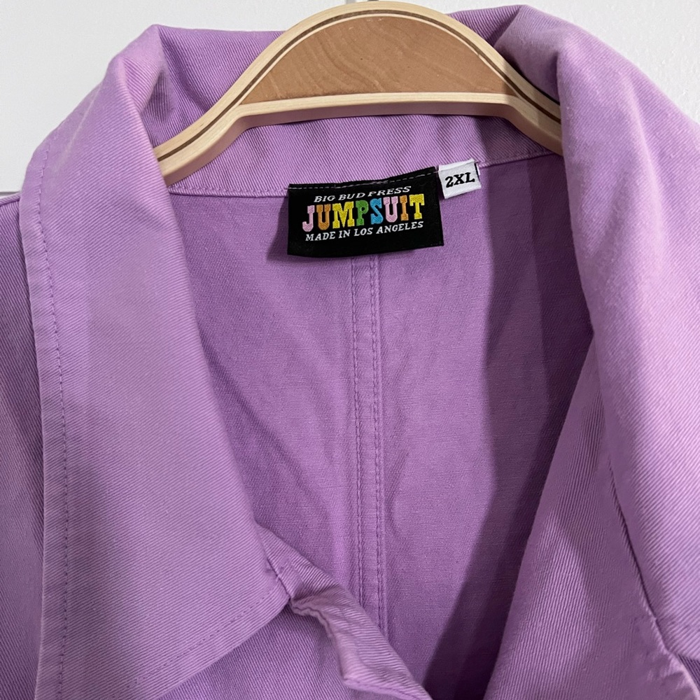 Big Bud Press Long Sleeve Jumpsuit 2XL in Faded Grape